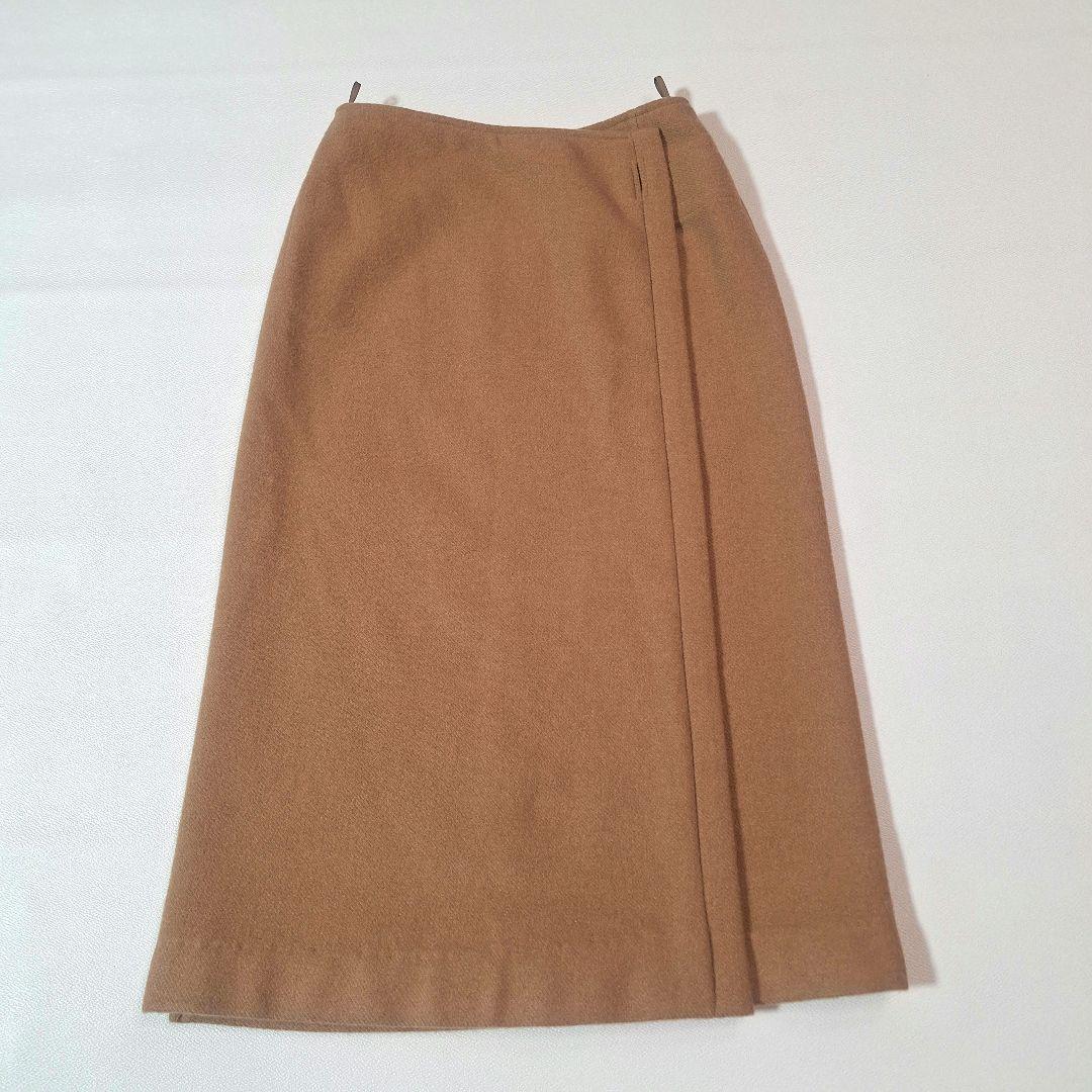 HERMES　マルジェラ期　キャメルヘア　アピベルト 【羊革】　巻きスカート