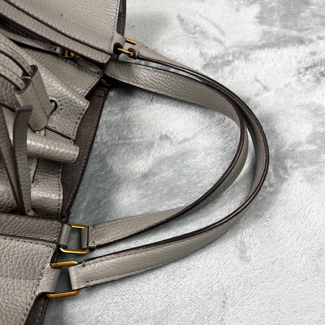 Tory Burch マックグロー ハンドバッグ グレー系 レザー