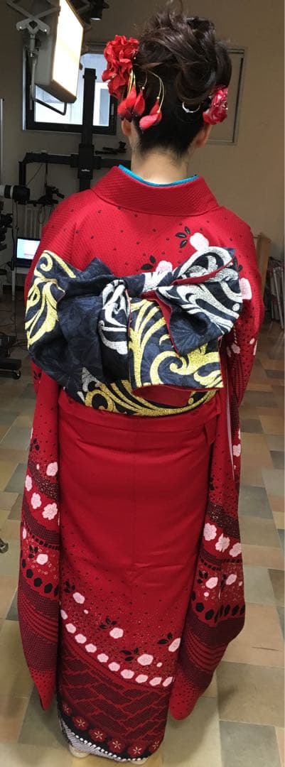 赤い振袖 染め花柄 長身用 楽天市場】≪15%OFFクーポンあり≫振袖 赤