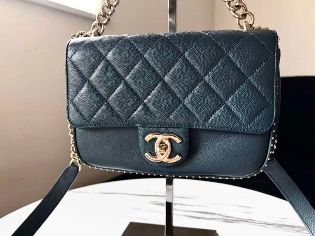 1/17までお値下げ⭐︎美品⭐︎シャネル キャビアスキン チェーンショルダー