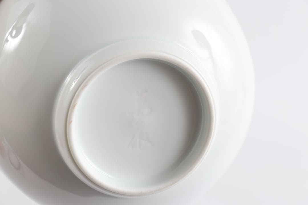 人間国宝 井上萬二 白磁花形花器 共箱 鉢