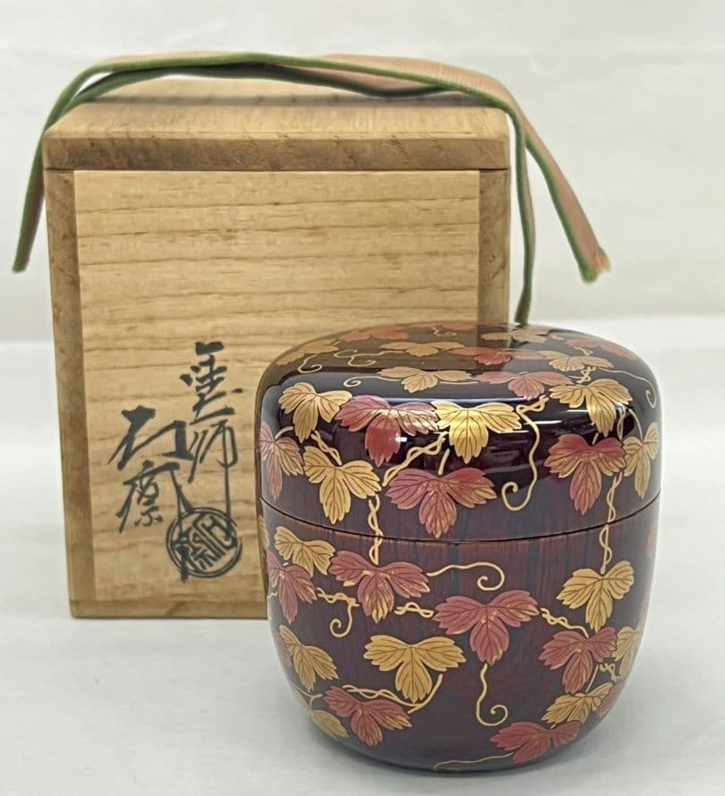 蔦蒔絵 棗 辻石斎 (山中塗) 茶道具