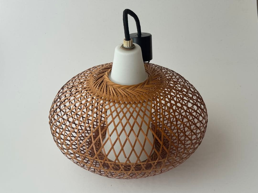 ヴィンテージ 民藝 昭和 レトロペンダントライト 竹細工 イサムノグチ