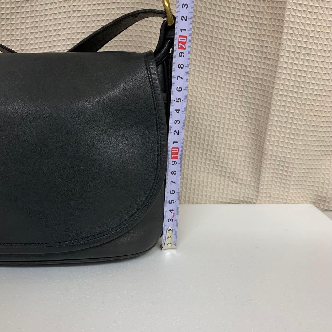 オールドコーチ ショルダーバッグ 4150 本革 ネイビー 金具 チャーム