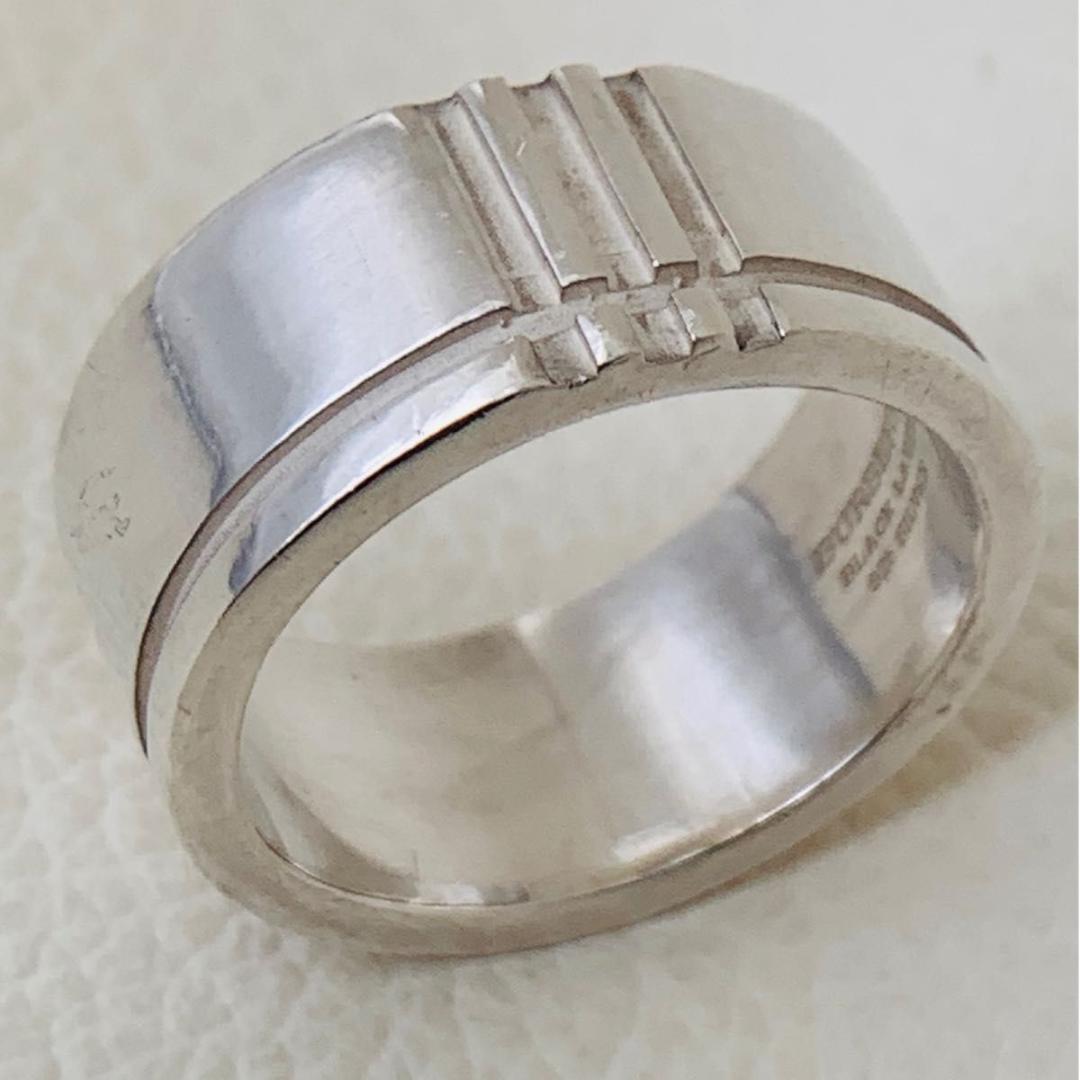 18号 バーバリー リング 指輪 ノバチェック 日本サイズ 相当 silver