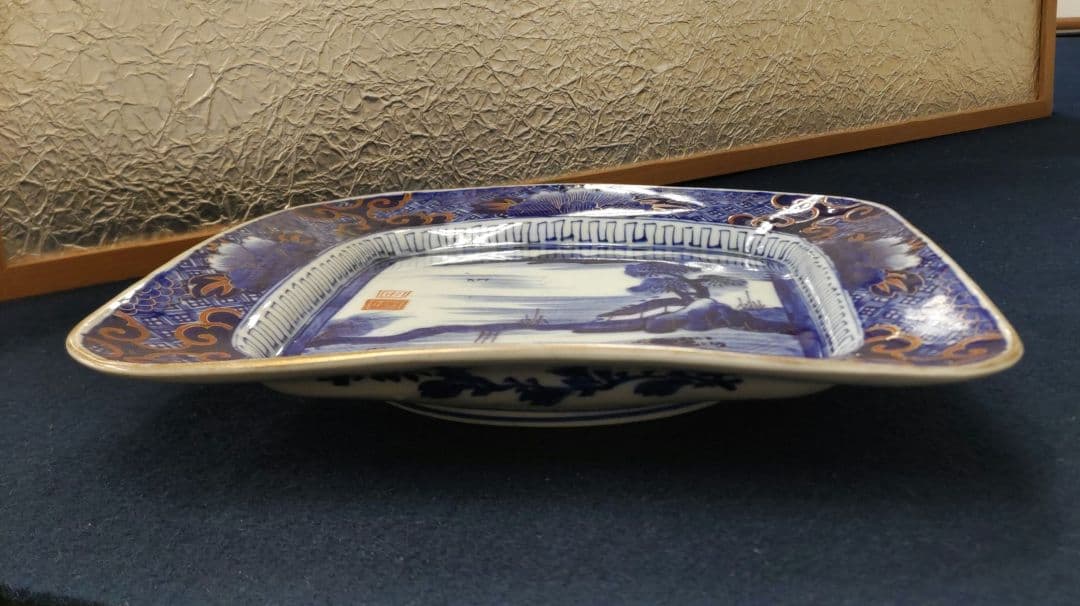 古伊万里角皿　D330