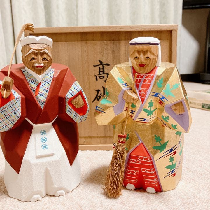 一刀彫高砂人形