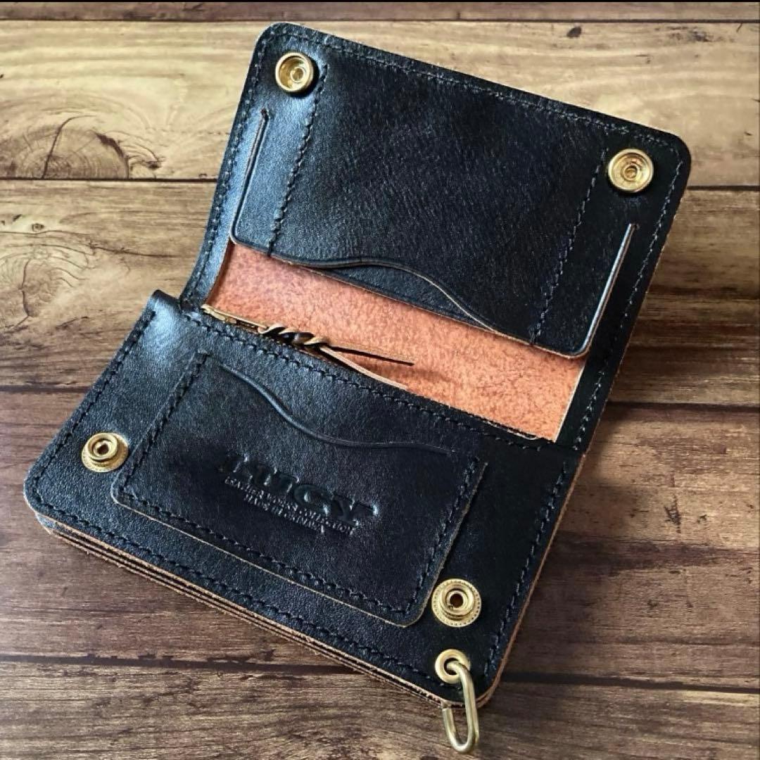 【ケン】トラッカーウォレット150（ミドル）3層【お札を折らずに収納】