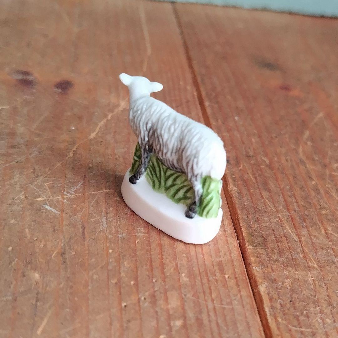 ビンテージフェーブ 農園 羊 フランス製ミニチュア雑貨ガレット陶器