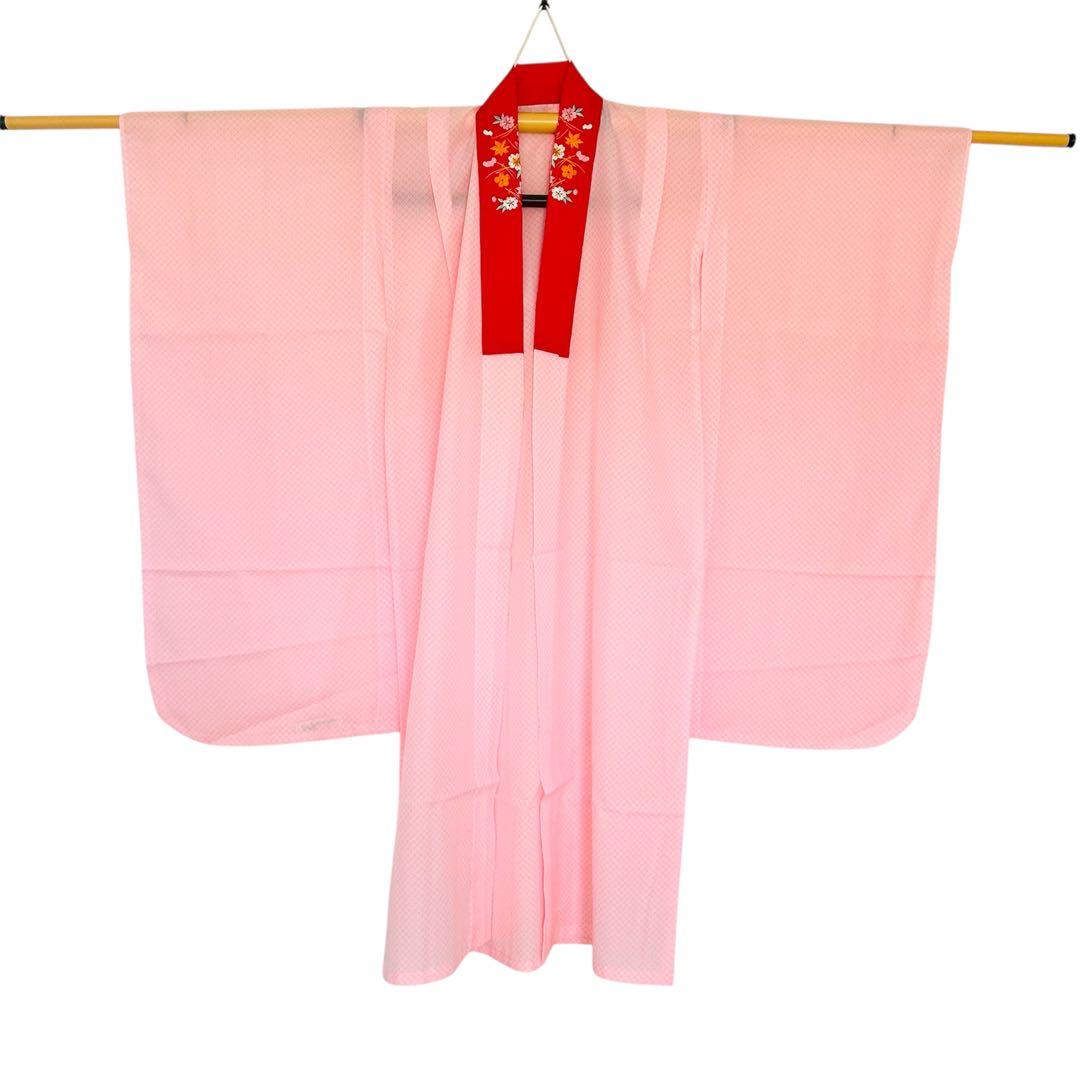 着物　七五三　7歳　女の子　13点　フルセット　赤　御所車　花文　吉祥文様