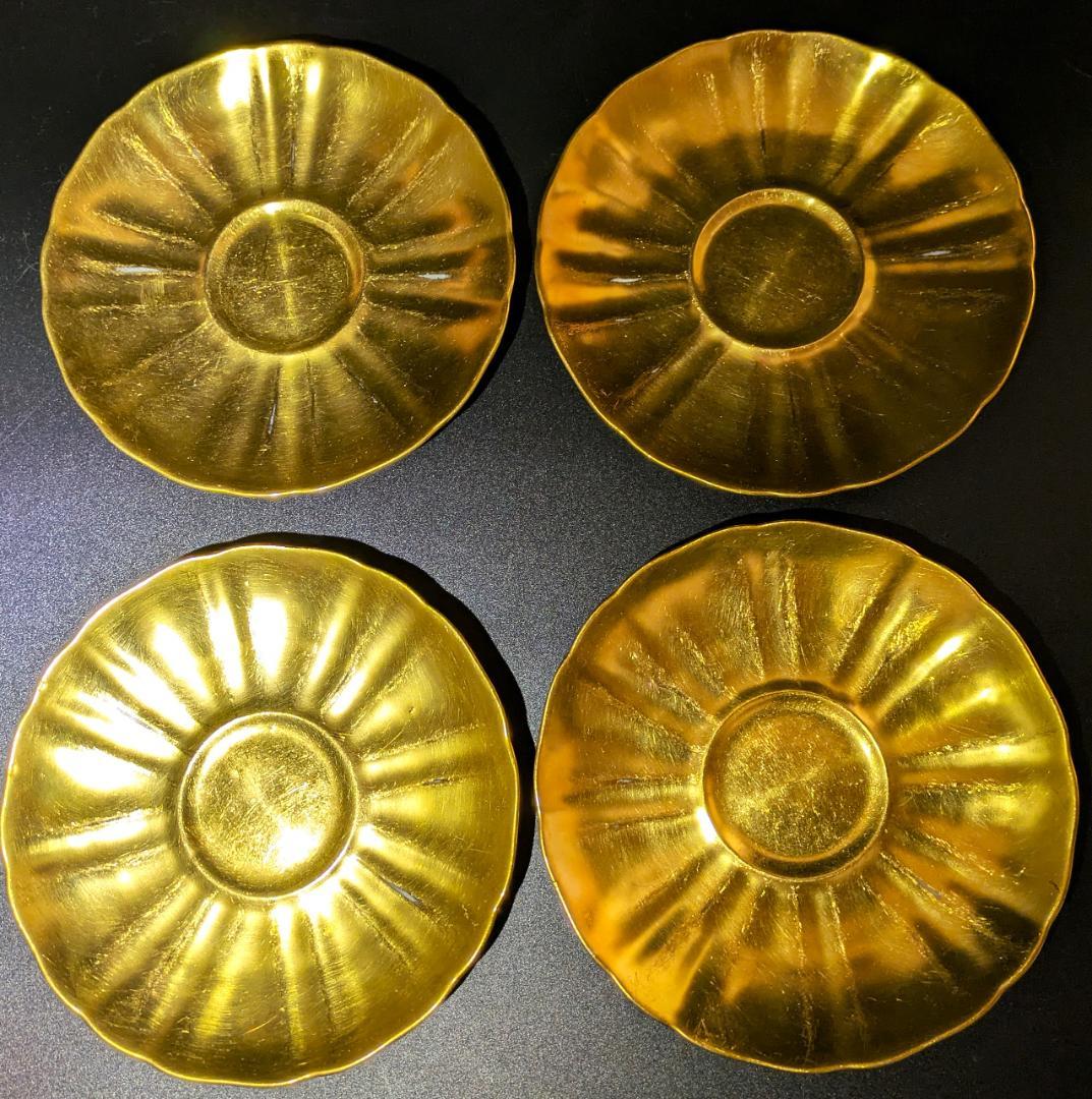 深淵なる金彩☆4個セット☆healey デミタスカップソーサー ゴールド