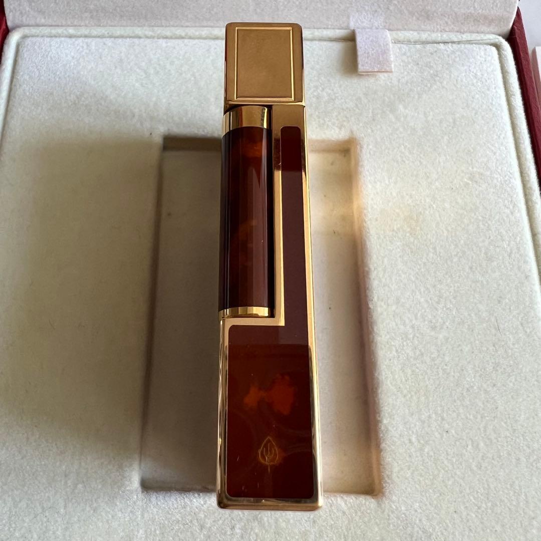 美品未使用 デュポン ライン2 マデューロ 茶色マーブル ダブルバーナー