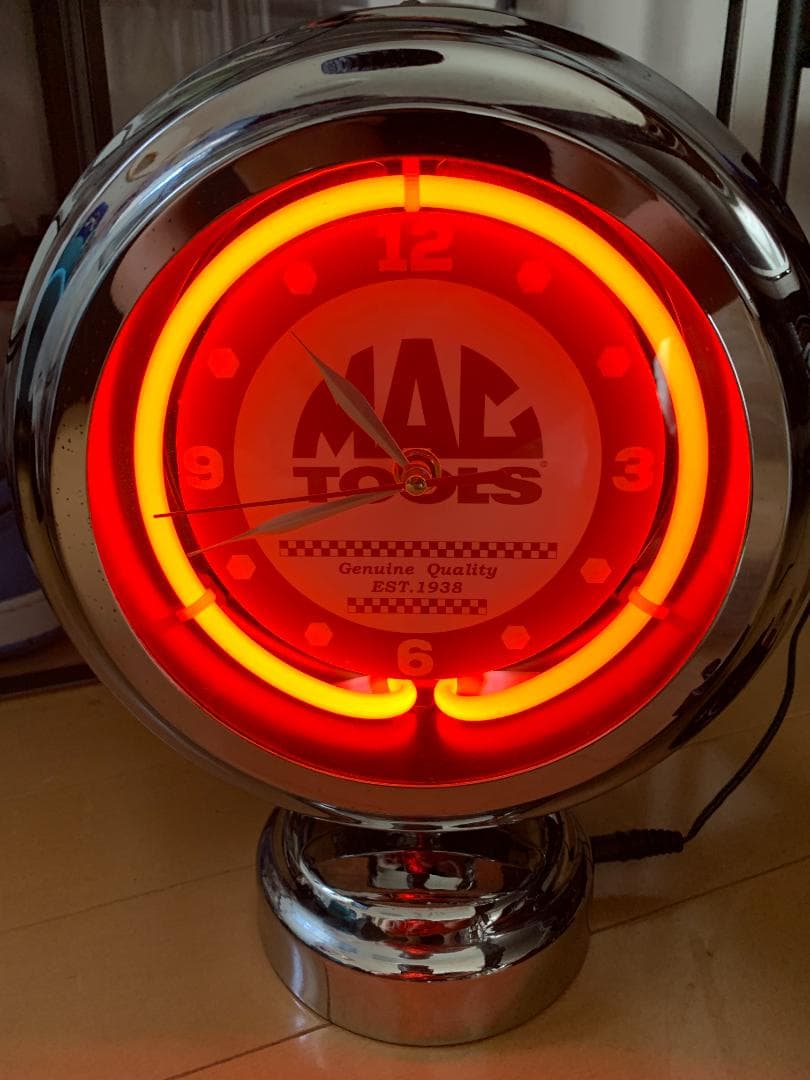 MAC TOOLS マックツール 置き時計 ネオンクロック 限定品