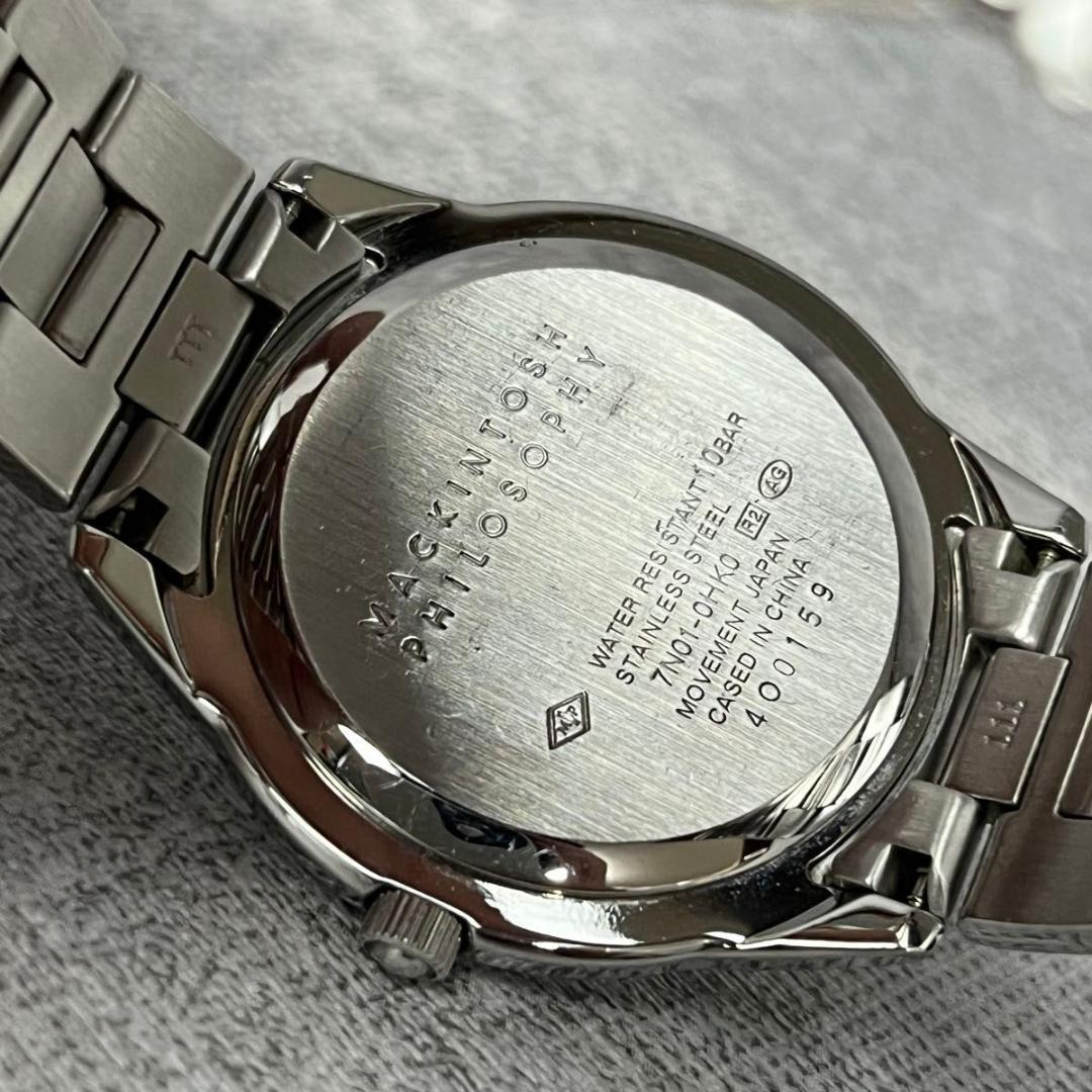 マッキントッシュフィロソフィー × SEIKO 腕時計 ネイビー メンズ 箱付き