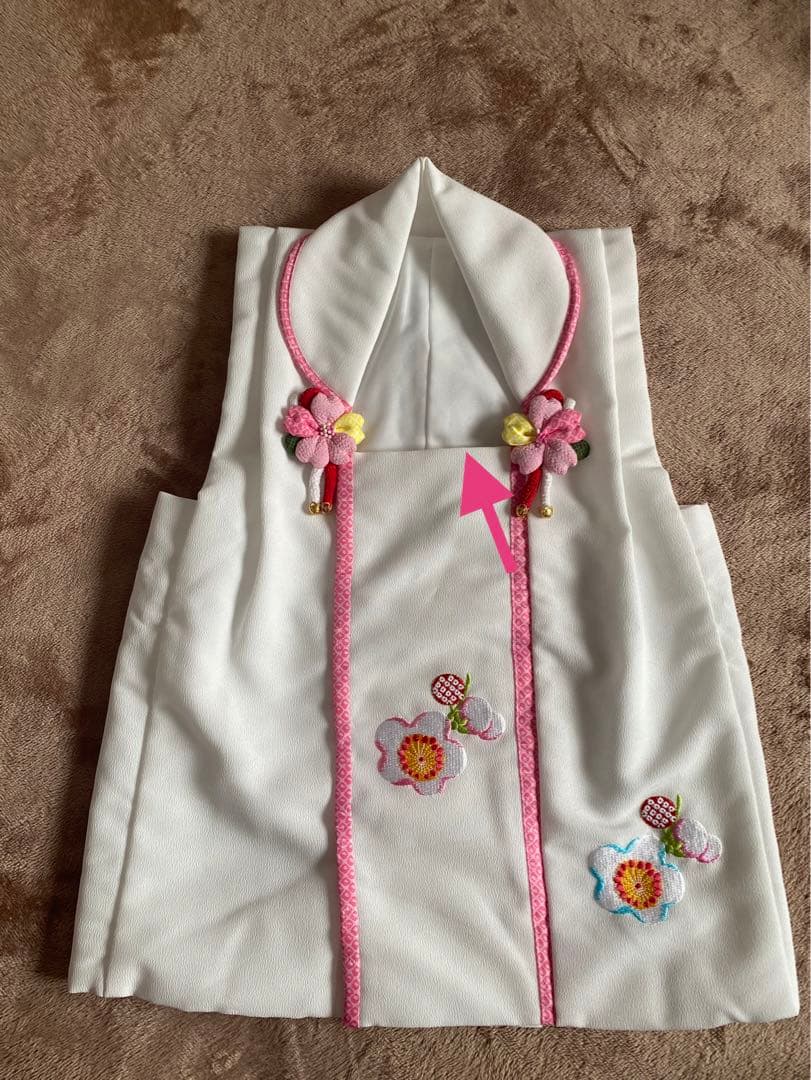 七五三着物 3歳 女の子被布セット マユミブランド 濃淡ピンク市松グラデーション