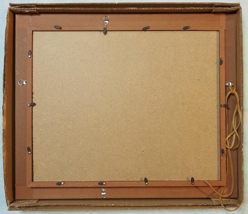 静物画　油絵　田中一村　アダンの木　F6　額付き　手描き　肉筆