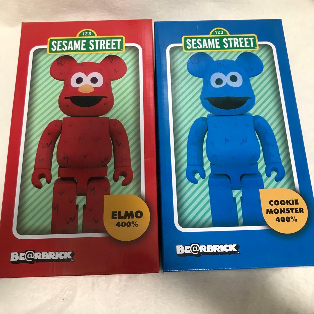 ベアブリック☆セサミストリート☆エルモ クッキーモンスター☆2体