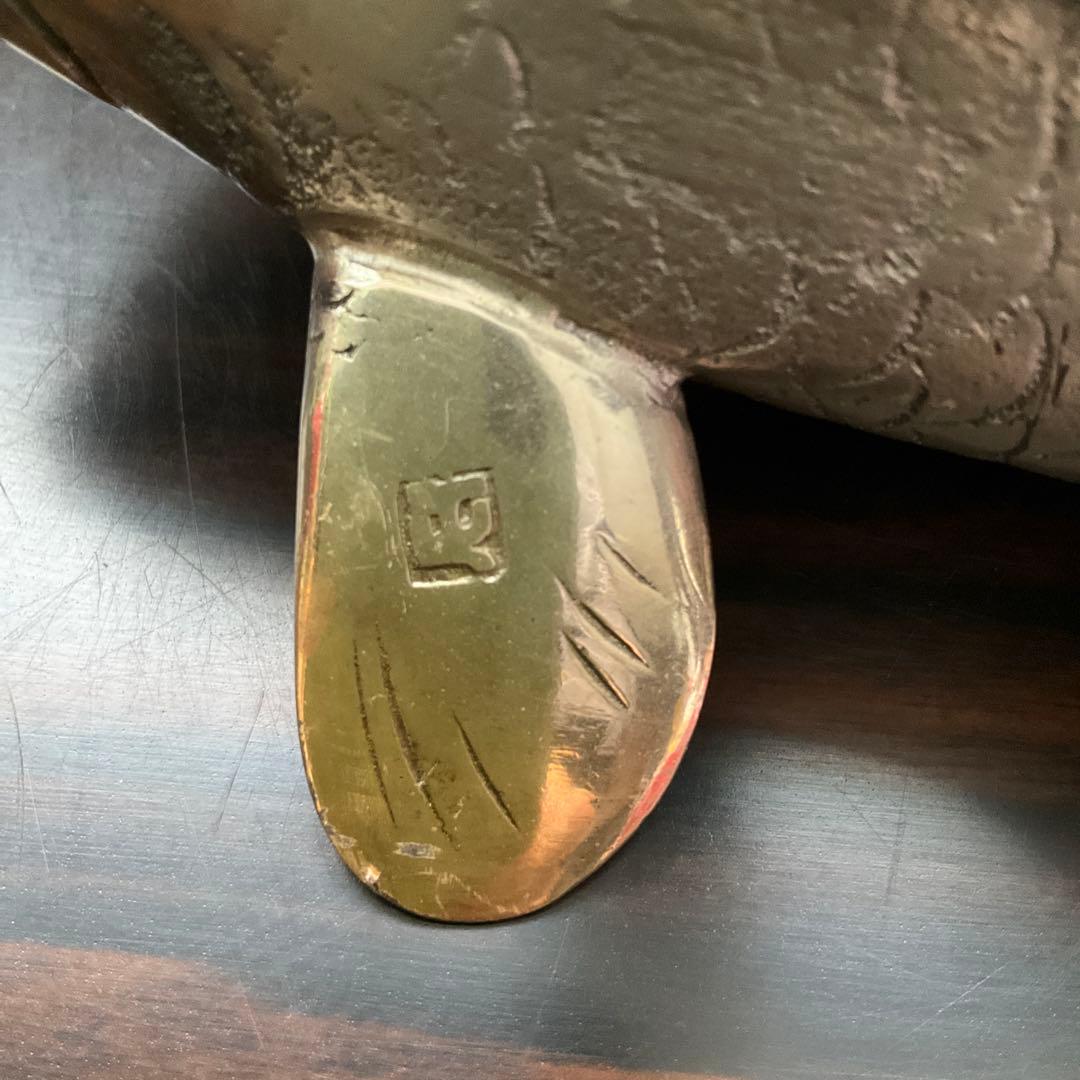 双鯉 双鯉 夫婦鯉 縁起物 金属製鯉の彫刻セット 置物 美術品