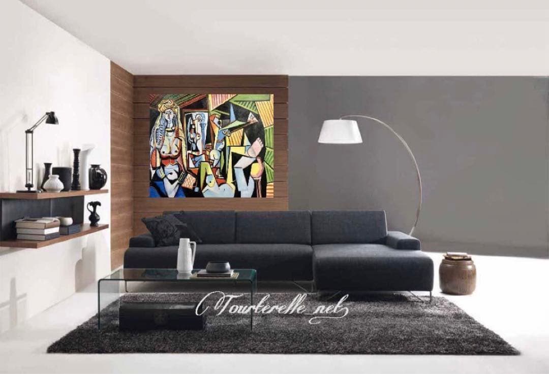 肉筆☆油絵☆F20号『アルジェの女たち』ピカソ/模写