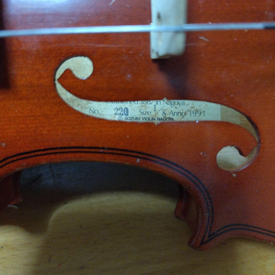 ♥特価♥1/8子供用スズキバイオリン♥メンテナンス済み♥弓ケ―ス松脂付き