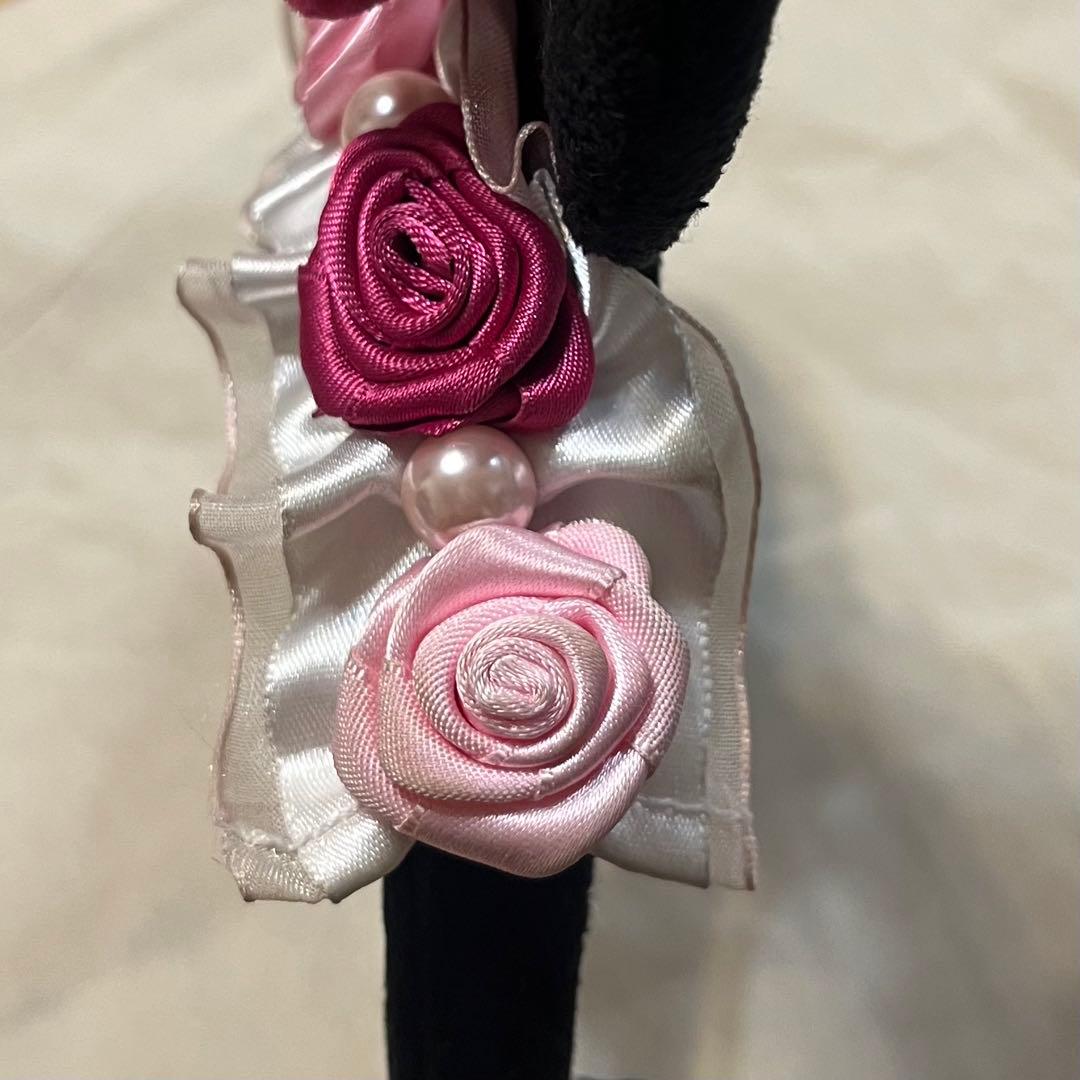 ミニー カチューシャ フリル 薔薇 ディズニーカチューシャ ピンク