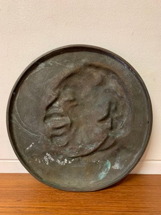 レリーフアインシュタインEinstein 作家物サインありアイアン