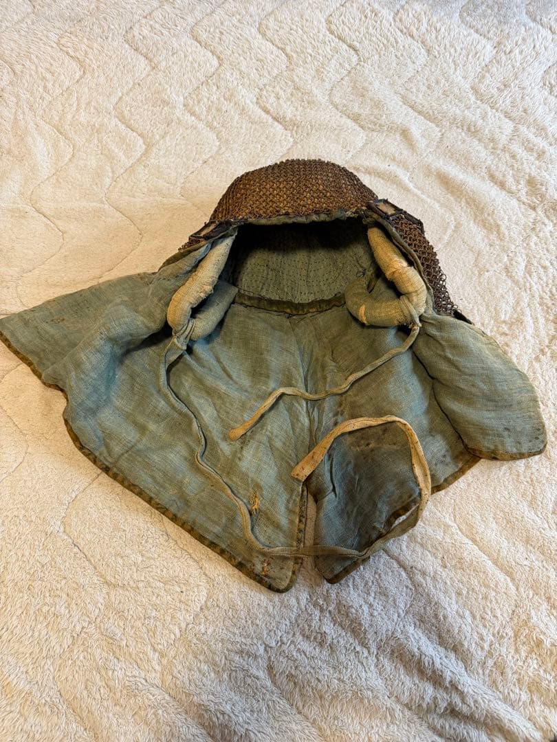 ⭕️ 江戸時代　鎖帷子　【鎖頭巾】　幕末　新撰組　忠臣蔵　❷