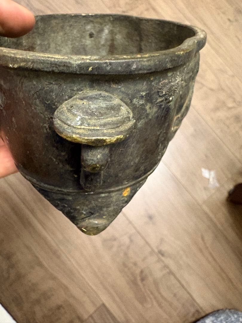 銅器　小振り　水盤　砂鉢　華道　花器　煎茶道具　茶室　花鳥図 古銅製 時代物