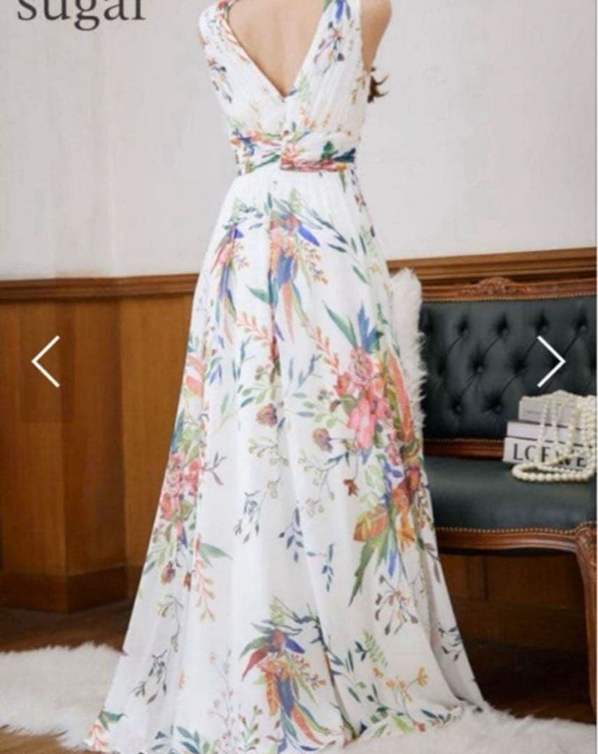 sugar フラワープリント ロングドレス　二つセット