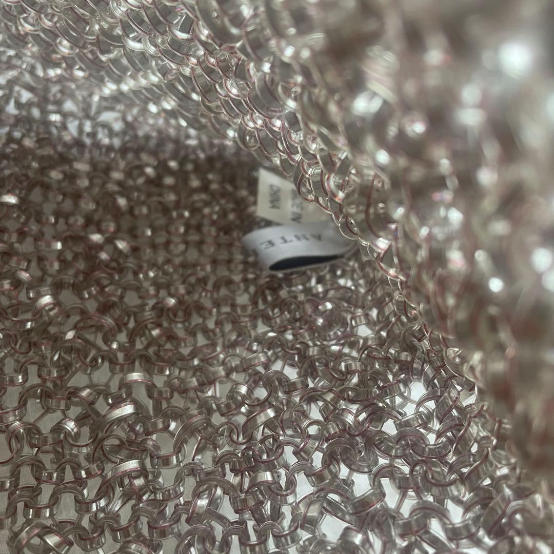 アンテプリマ ワイヤーバッグ ミディアム ピンクシルバー