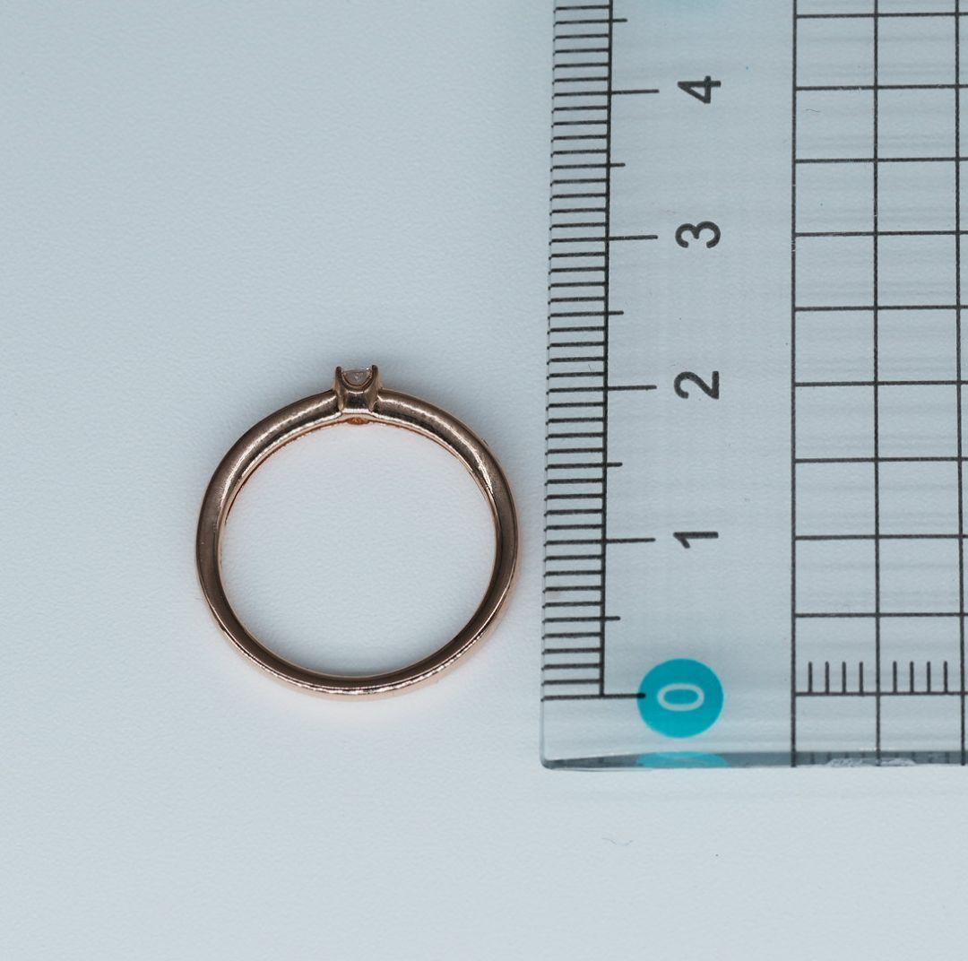 4℃ K18PG ダイヤモンド リング 華奢 ゴールド 指輪