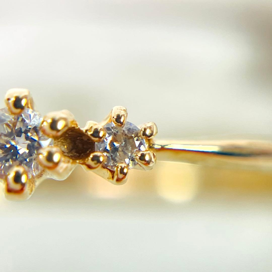 Vendome ヴァンドーム K10YG 天然ダイヤモンド リング