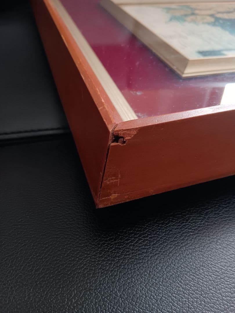 Bernard Buffet: ヴィンテージ額装アート複製画 -「赤い花」