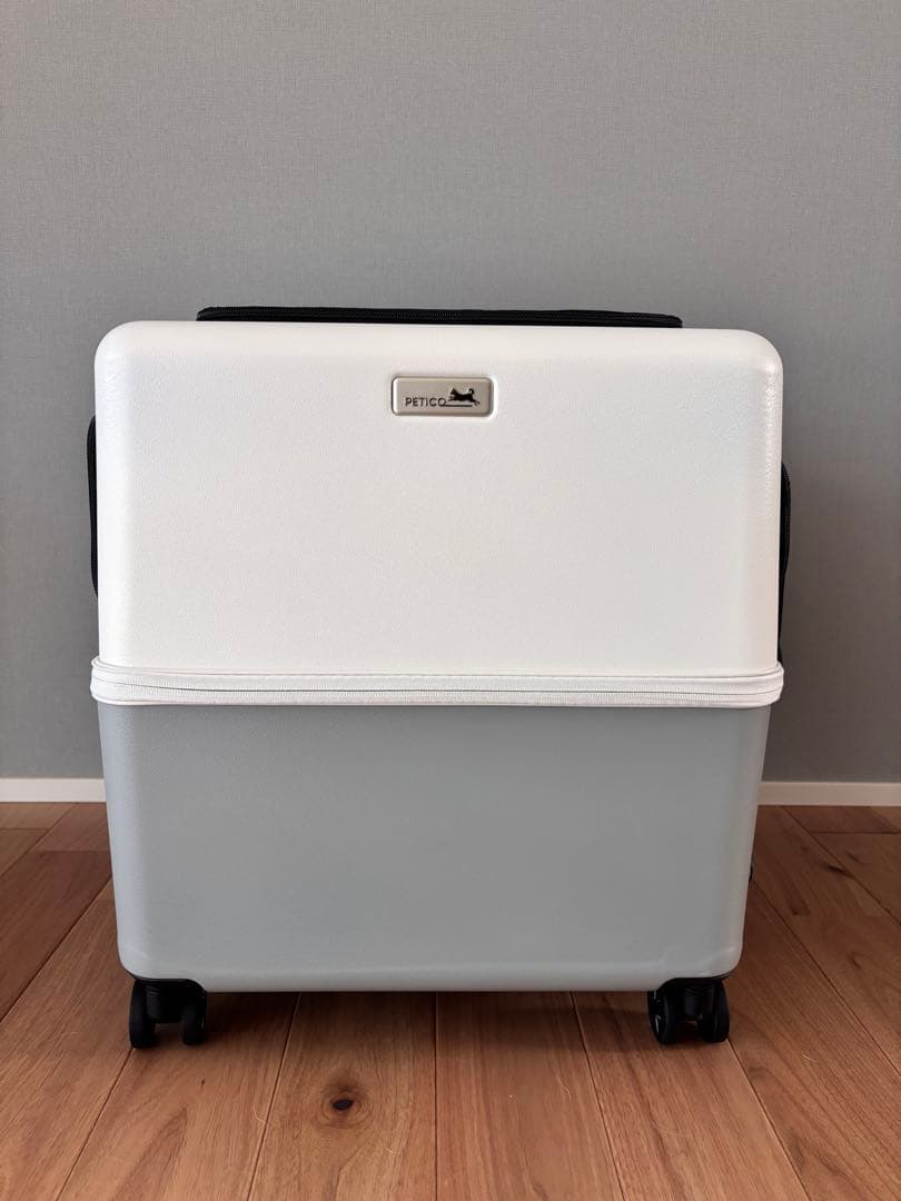 ペットキャリー ico Lサイズ PETICO ペチコ サンドグレー×ホワイト 犬