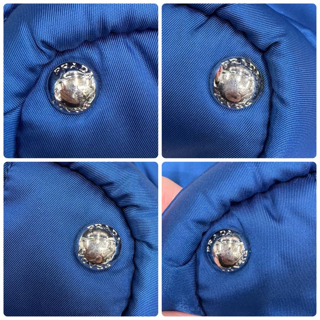 PRADA テスートボンバー　2WAY ハンドバッグ　ナイロン　ブルー　2WAY