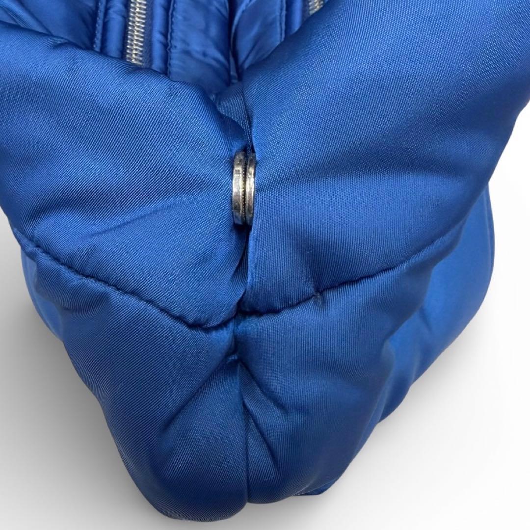 PRADA テスートボンバー　2WAY ハンドバッグ　ナイロン　ブルー　2WAY