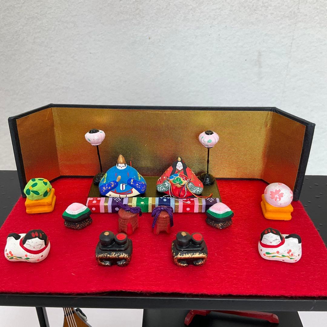 ひな祭り　ひな人形 陶器製 豆雛　ミニチュア