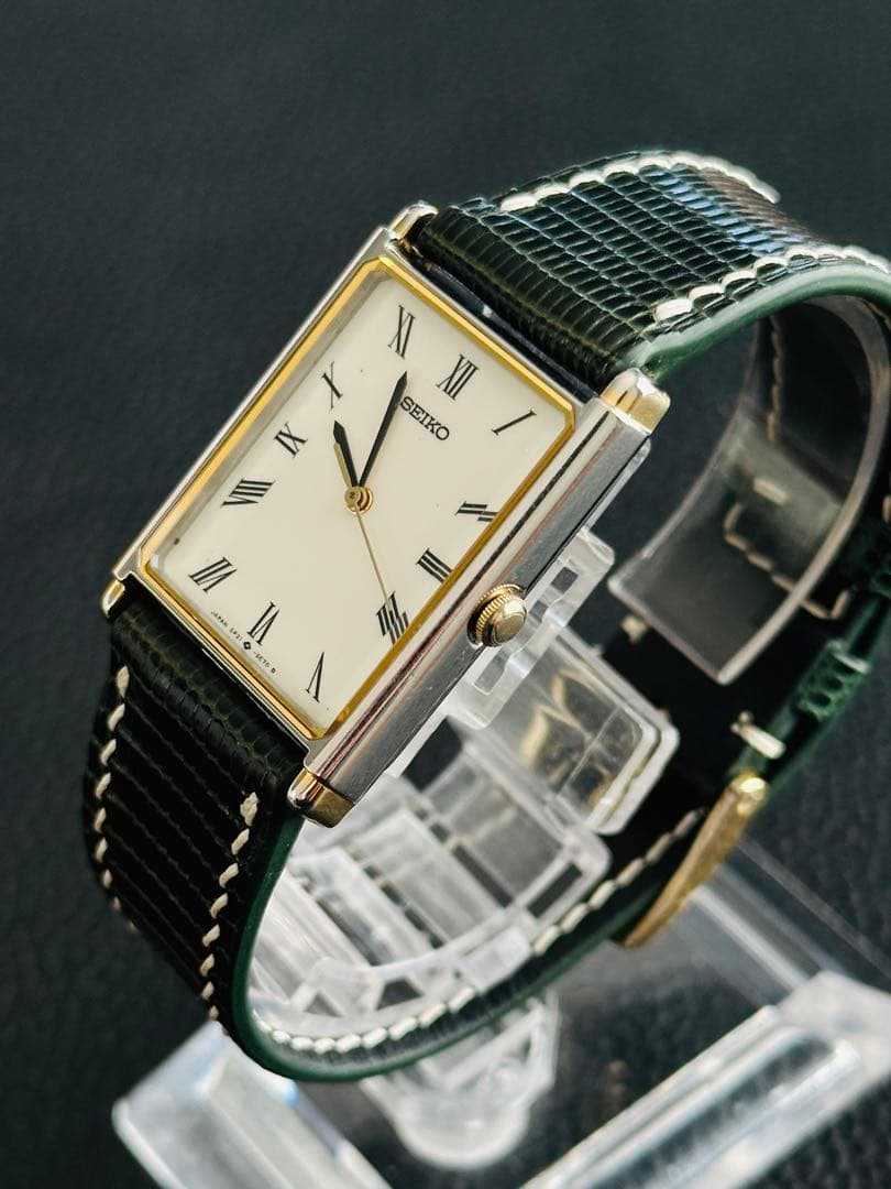 【ドム】Vintage Seiko tank セイコー タンク 腕時計