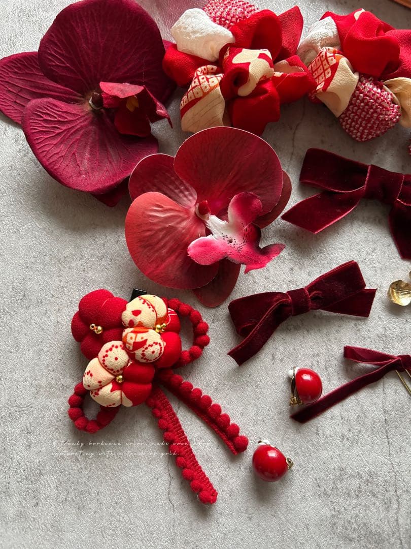 ふ*か様 七五三　七五三髪飾り　ヘッドドレス　着物髪飾り　リメイク髪飾り　051