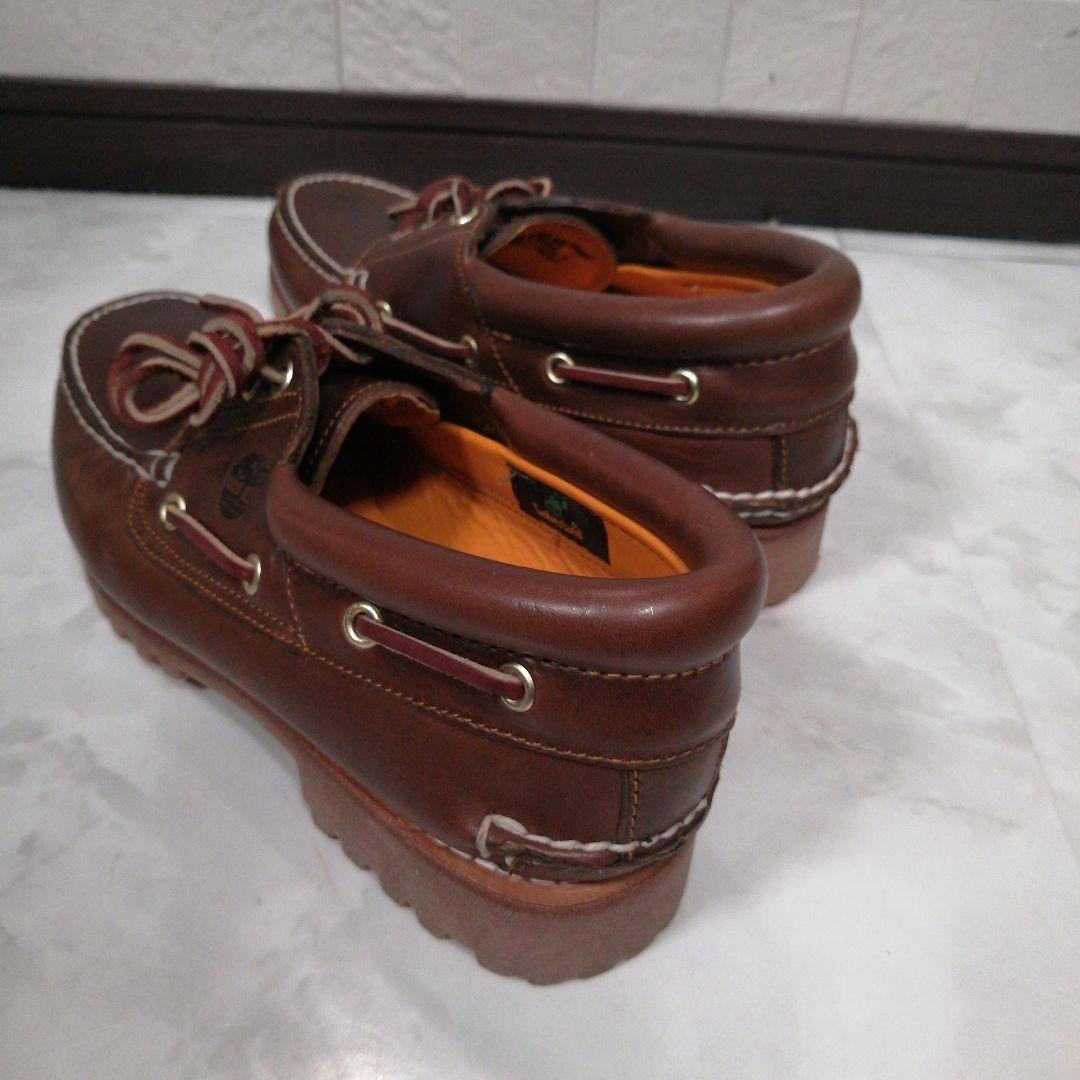 Timberland ブラウン レザー デッキシューズ