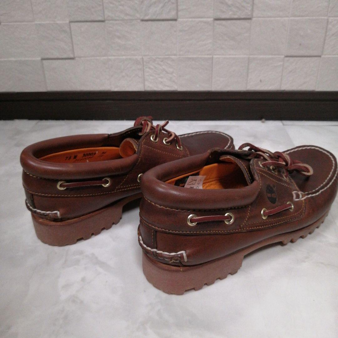 Timberland ブラウン レザー デッキシューズ