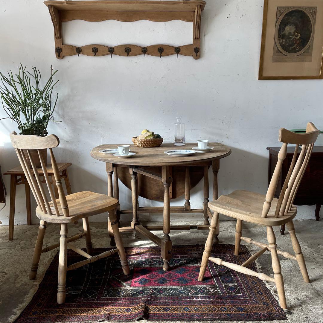 ビンテージ　ゲートレッグテーブル ドロップリーフテーブル 剥離