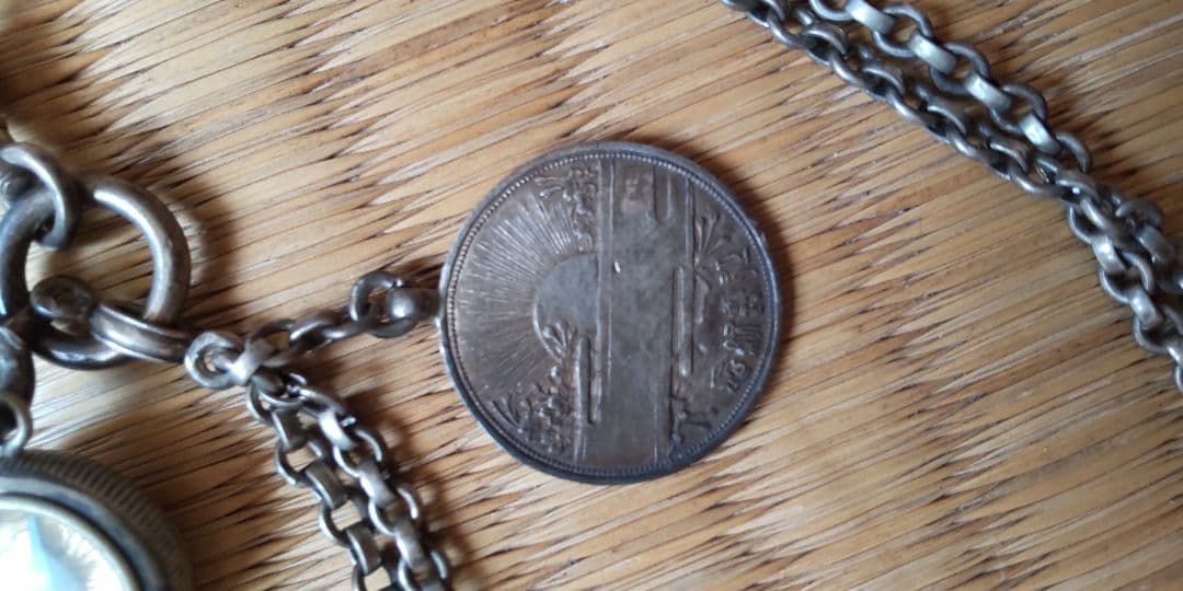 outdoor cafe　明治37〜38年　征露記念　純銀チェーンメダル