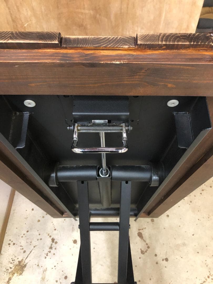 ヴィンテージ風　昇降式テーブル　ダイニングテーブル　0912-3