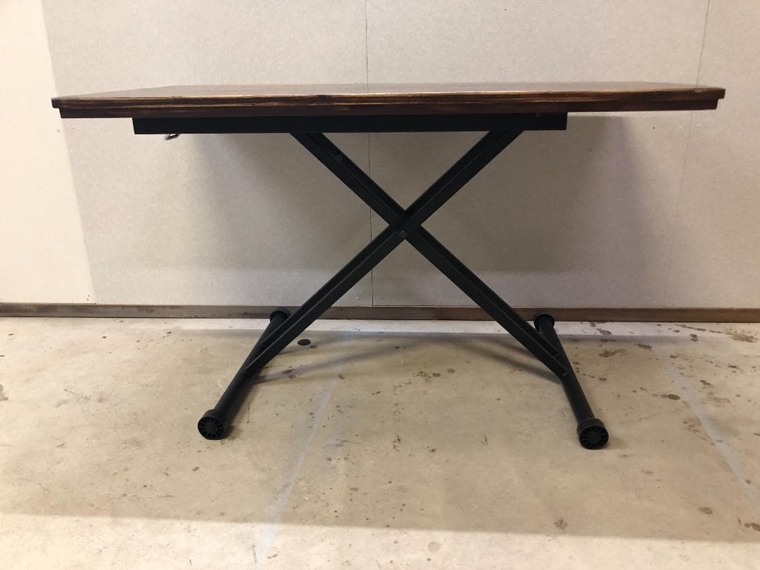 ヴィンテージ風　昇降式テーブル　ダイニングテーブル　0912-3