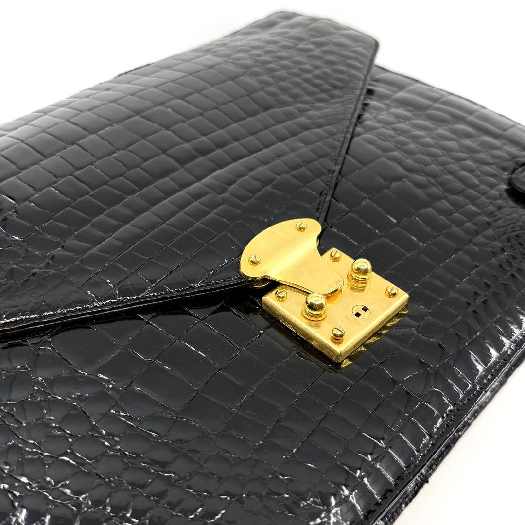 【最高峰】CITE認定　クロコダイル　ビジネスバッグ　トート　ショルダー　A4