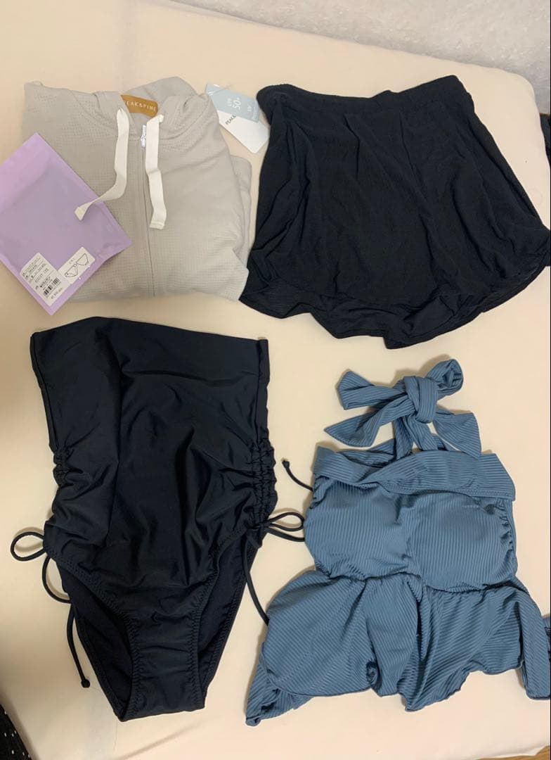 E*5様 PEAK&PINE リブ素材 ビキニ上下&水着用ショーツ＆ラッシュガー