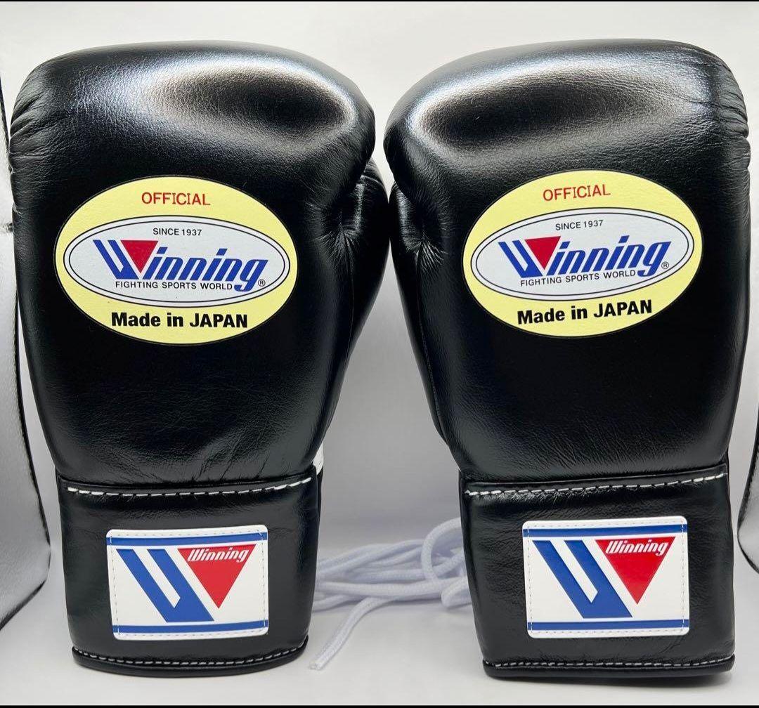 Winning グローブ 8オンス ブラック ひも式 - メルカリ