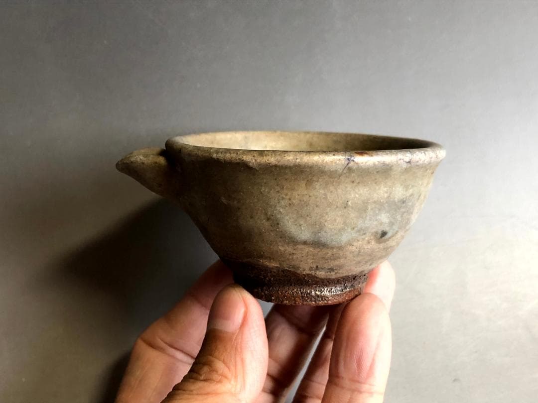 酒器■古唐津名品片口 江戸期 コレクター所蔵品 酒器 ぐい呑み 時代物 骨董品■