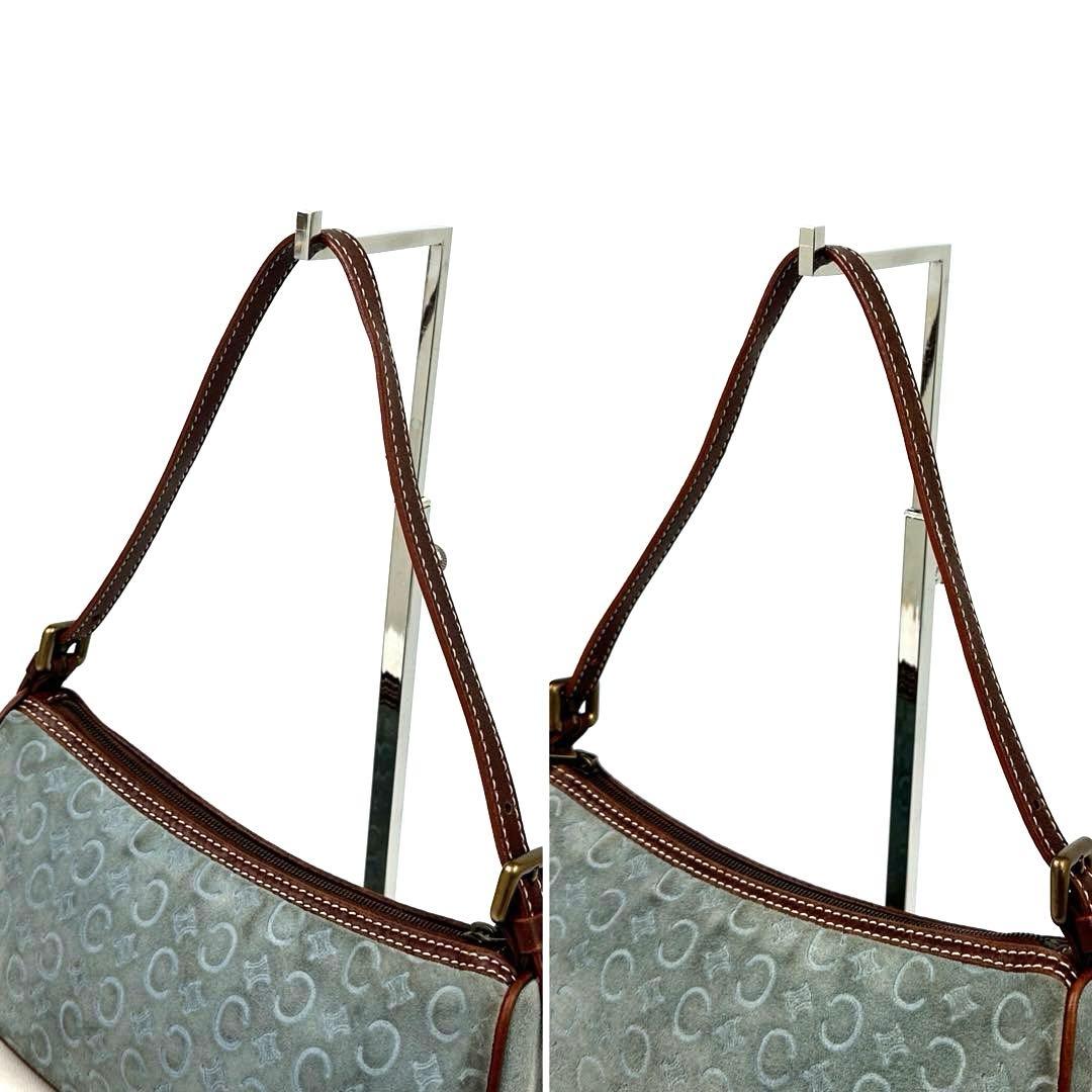 【人気】セリーヌ　アクセサリーポーチ　C　マカダム　サルキー　スエード　レザー